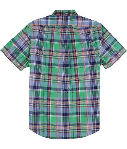 Image of POLO RALPH LAUREN, Mens, Classic Fit Plaid Oxford Shirt, Green, Small