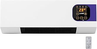 Air Conditioning Fan Unit Wall Mounted,Air Conditioner Fan With Remote,1500W Wall Mounted Air Cooler,Winter Warmer Small Multifunctional Cooling Supplies Home Appliance For Bedroom,Living Room