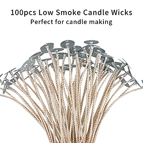 Eupnhy Cd Series Candle Wicks For Soy Candles,100Pcs Cd 10 6" Pretabbed Wicks,Cotton & Paper Wicks For Candle Making. #TOP2