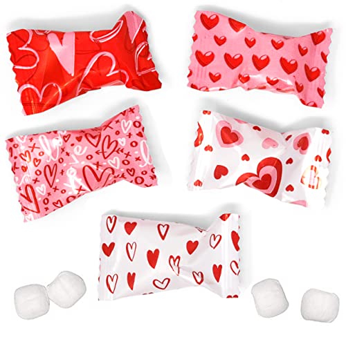 Gift Boutique Valentine Butter Mints Candy Bags 100 Count Heart Mint Candies 13 Oz (368 g) Individually Wrapped Buttercream Pink Red White Wedding Sweets Treat Party Favor Supplies