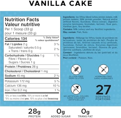 Revolution Nutrition, Iso Whey, Protein Powder, 100% Isolate, Premium Formula, Gluten Free, Low Carb, Promoting Lean Muscle Growth in Men & Women, 28g Of Protein Per Scoop, 908g, 27 Servings (Vanilla Cake, 2 Pound) - 3