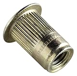 AVK Industrial ALS4T-580-3.3 AL-Series Insert, Thread Size M5-0.8, Yellow-zinc trivalent with Clear Protective Coating, ROHS Compliant, Made in US,Grip Range 0, 50-3, 30, (Pack of 25pcs)