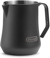 Vista 1 de De'Longhi Jarra espumadora de leche, acero inoxidable negro mate, 17 onzas