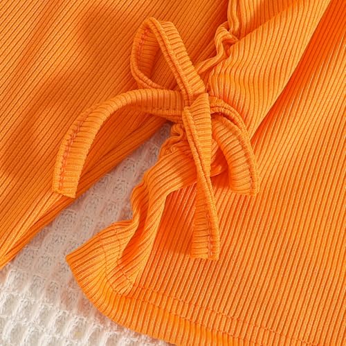 Image of Kids Toddler Girl Clothes Ruched Drawstring Long Sleeve Top and Girls Flared Pants 2Pcs Girls Outfits Size (5-10T)
