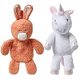 Blueberry Pet 12' Rabbit and 12' Unicorn Durable Interactive Squeaky Plush Dog Chew Toy, Pack of 2, for Puppies & Small Dogs Teething