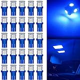 UNXMRFF 194 LED Light Bulb, Super Bright T10 LED Bulb Blue, 2825 Bulb 5050 Chipset 5SMD, W5W 168 LED...