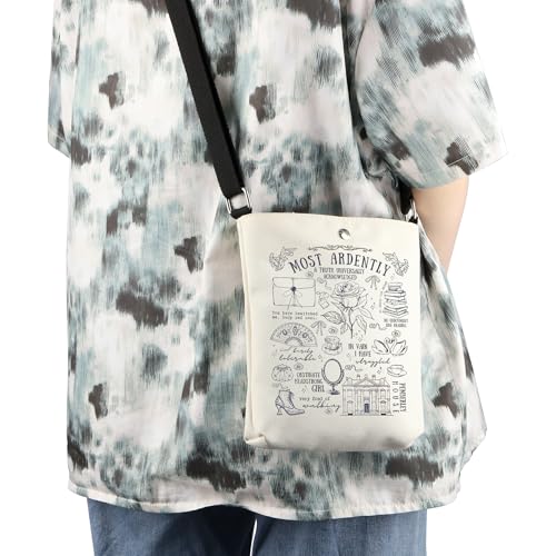 WCGXKO Most Ardently Crossbody Bag Jane Literature Gift Bookish Gift Mr. Darcy Inspired Bookish Gift3