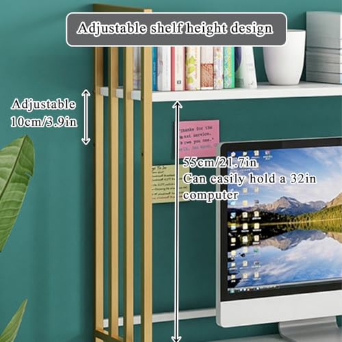 Étagère de bureau réglable à double niveau pour comptoir - 4