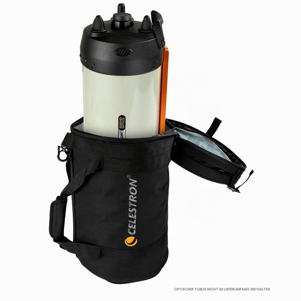 Celestron 94026 Telescope Bag for 8” Schmidt Cassegrain and EdgeHD Optical Tubes – Water-Resistant and Durable Carry Case with Protective Walls, Accessory Pocket and Padded Strap, Black