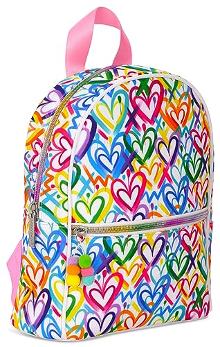 iscream + Corey Paige Designs Mini Classic Style 10" x 8" Backpack for Fun and Travel - Graffiti Hearts2