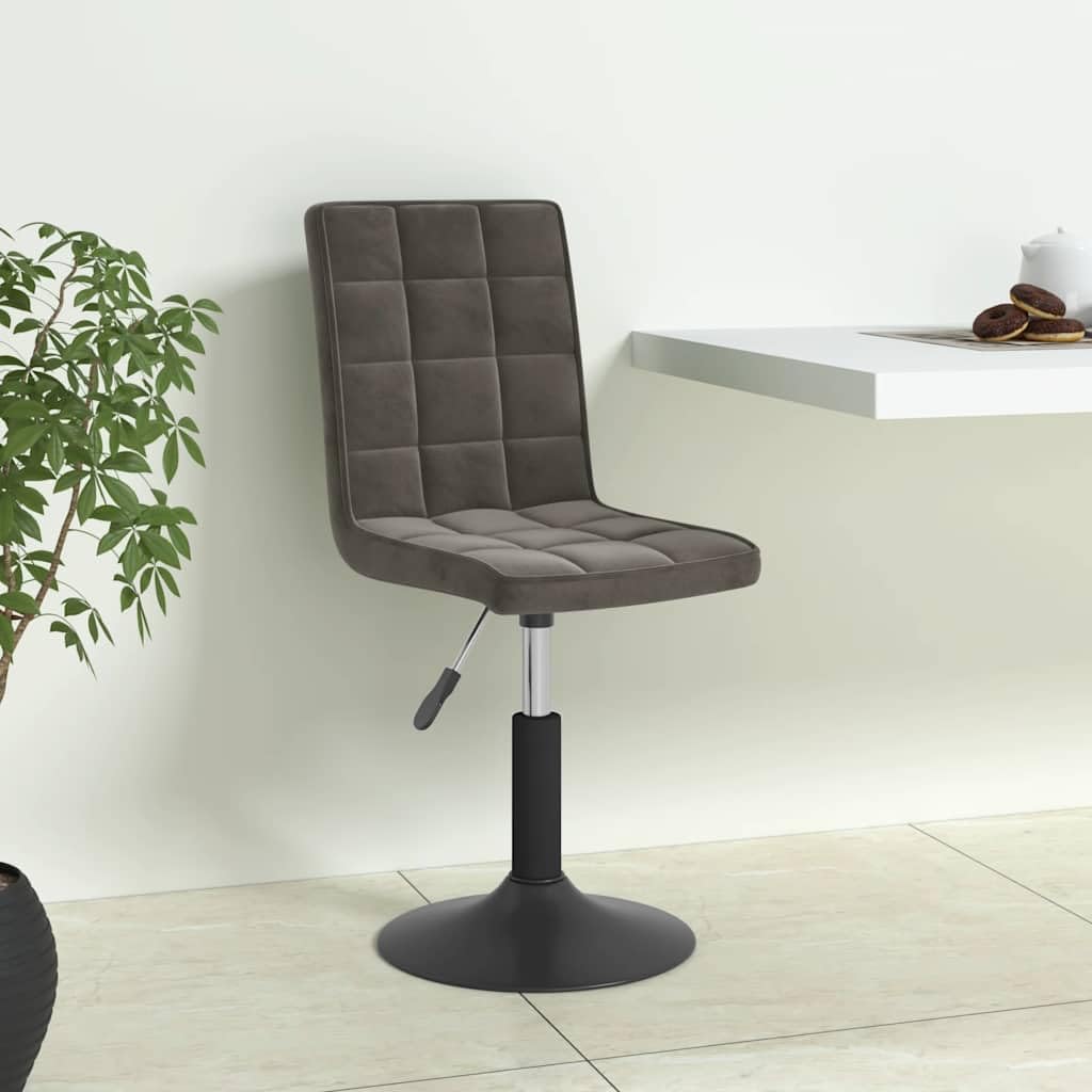 Hothingwell - Sillas giratorias (4 unidades), color gris oscuro | Marco de acero resistente, ajustable en altura, pivote de 360 grados, confort asiento de cocina