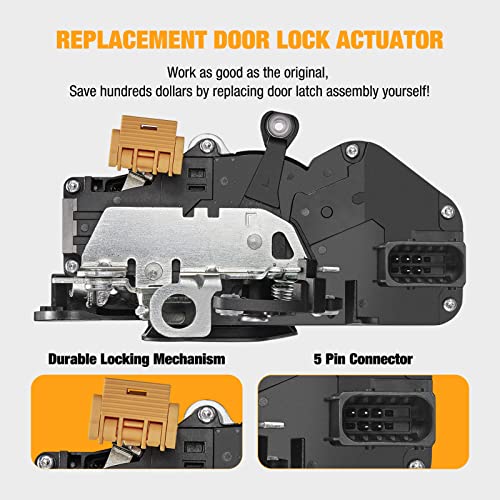 SYERAL Power Door Lock Latch Actuator with Cable Front Left Driver Side Door Latch Compatible with Chevrolet Silverado Sierra 1500 2500 HD 3500 HD by SYERAL - Image 2