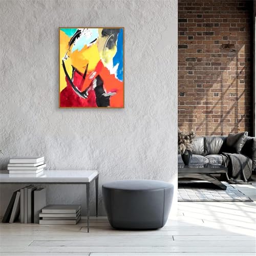 Tableau Jean Miotte Composition 2004 décoration murale salon de 85x70 cm