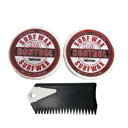 UPSURF Tabla de Surf Cera Set Peinar para la Tabla de Surf Wax (Tropical 2-Pack)