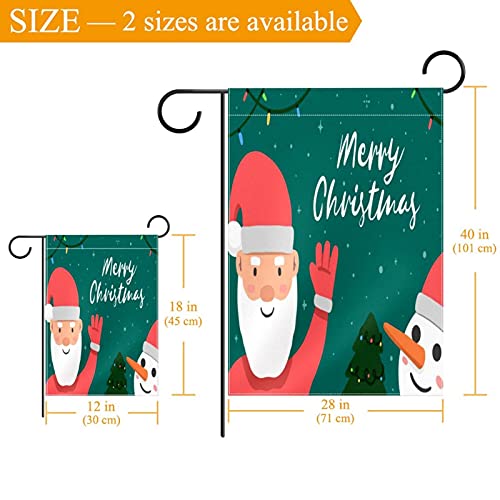 Drapeau de jardin Père Noël 30x45 cm double face décor extérieur