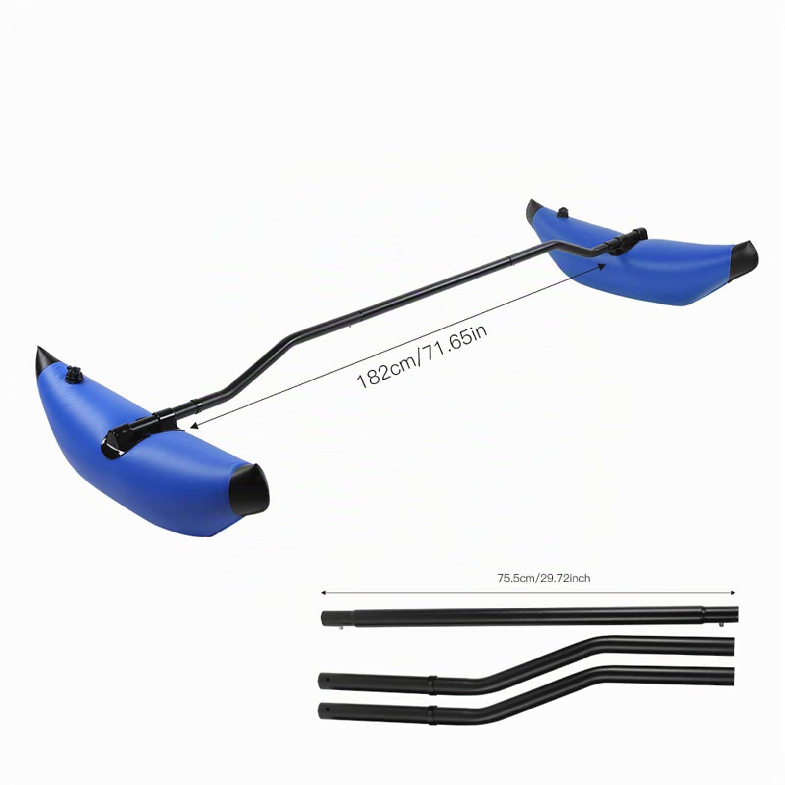 Tbest Kajak Stabilisator System, Kajak Ausleger Stabilisator Schwimmer- und Stangen-Kit, Schlauchboot-Ausleger-PVC-Kanu-Ausleger-Kit Schwimmender Ausgleich für Kajaks, Kanus