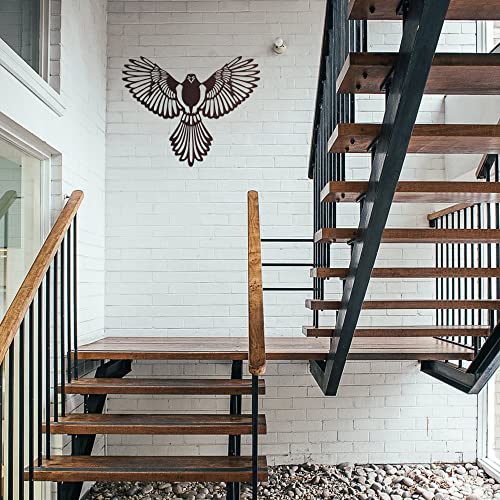 Image of Generic METSY Laser Cut Metal Wall Art | Eagle Wall Decor | 1.5 mm Thickness Mild Steel Material with Black Powder Coating