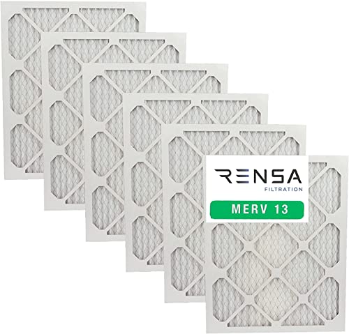 Rensa, Merv 13 Furnace Air Filter, HVAC Filter, Durable Beverage Board, 14x30x1, 6-pack, Made in USA, Traps Airborne Contaminants, Easy Installation, UL 900 Approved