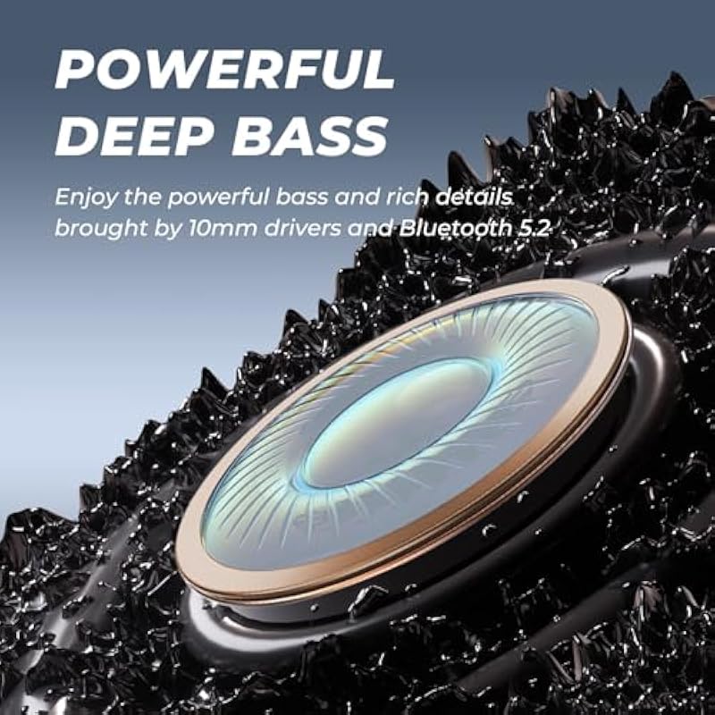 TONEMAC N18 Neckband Bluetooth Earbuds, Wireless Bluetooth 5.2 Headphones with Microphone, Ultra-Lightweight Comfort, IPX7 Waterproof, Deep Bass Strong Beat, 20H Playtime, Magnetic Earphones -Black... 상세이미지 2