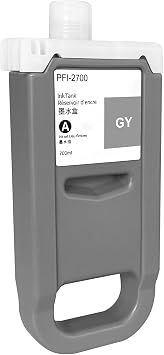 PFI-2700 Ink Cartridge Gray Replacement for Canon PFI-2700 GY Ink Tank Compatible with imagePROGRAF GP-2000 GP-4000 Printer