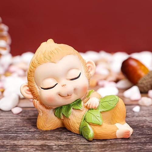 Monkey King Statue 5Pcs Sun Wukong Collectible Figurines Cute Monkey Characters For Home Car Decor Monkey King Figurine Sun Wukong Figures Statues Nice Gift Resin Material #TOP5