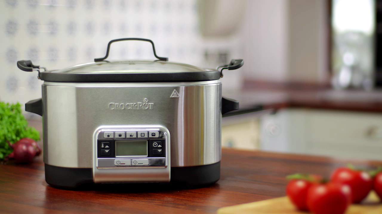 Crockpot Multi-Cooker | Programmierbarer Slow Cooker | Zum Sautieren, Braten und Dampfgaren | 5,6 l (6–7 Personen)| abnehmbare Schüssel [CSC024X]