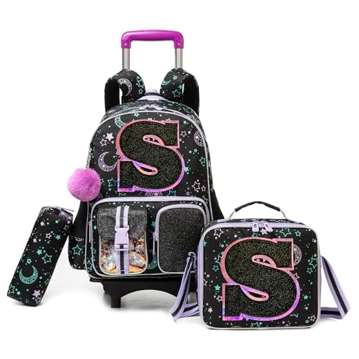 Rolling Backpack for Kids with Lunch Box