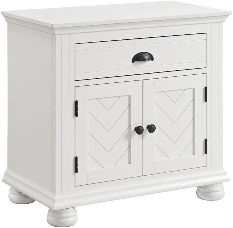 Picket House Furnishings Conaughey 1-Drawer Nightstand in White