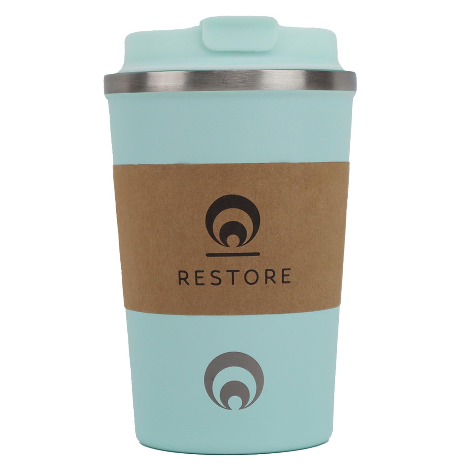 Restore Coffee Cup, Insulated Coffee Cup with Leakproof Lid, Relax Stainless Steel Travel Mug, Insulated Double Wall Cup for Hot/Cold Drinks (1, Mint)