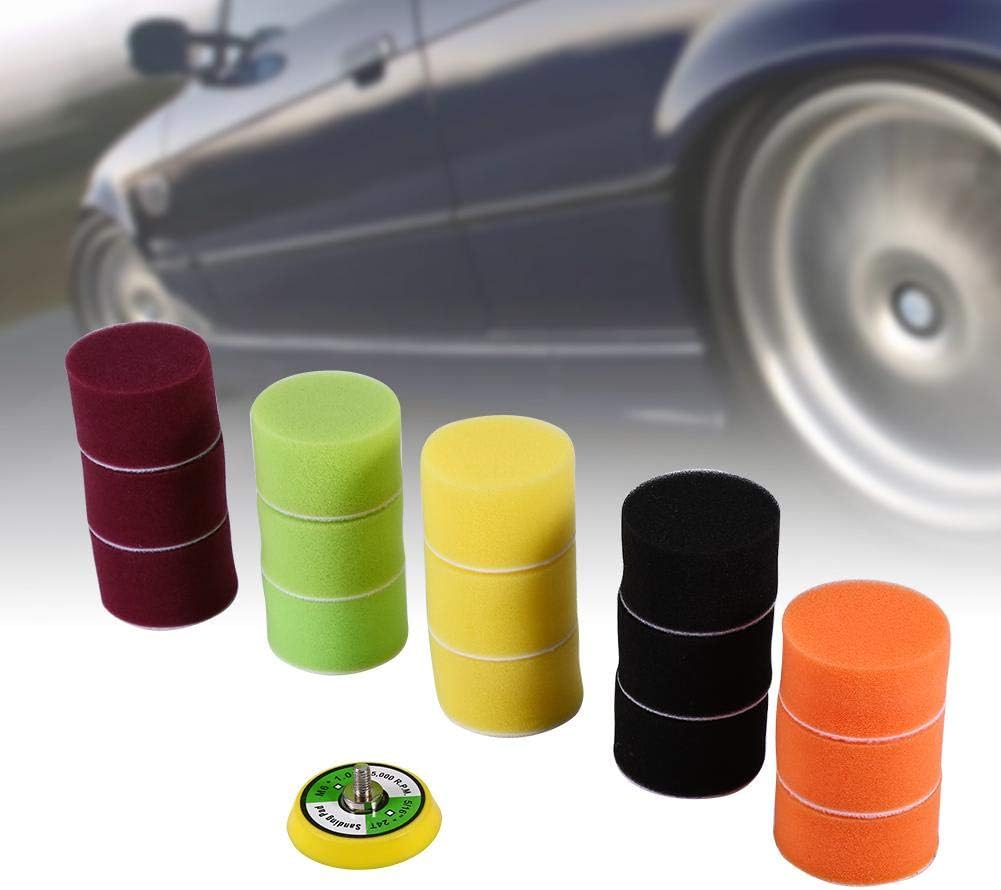 Yosoo Health Gear 2" Polishing Pads, 16pcs 2" Sponge Flat Polishing Buff Pad Set, Mini Polish Pads, Round Polisher Pads, Buffing Polishing Pads for Air Sander Car Polisher