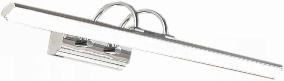 Modern Simple Mirror front light Long Arm LED Bathroom Crystal Waterproof Anti-fog wall lamp ( Color : White light , Size : 59cm(23.2inch) )