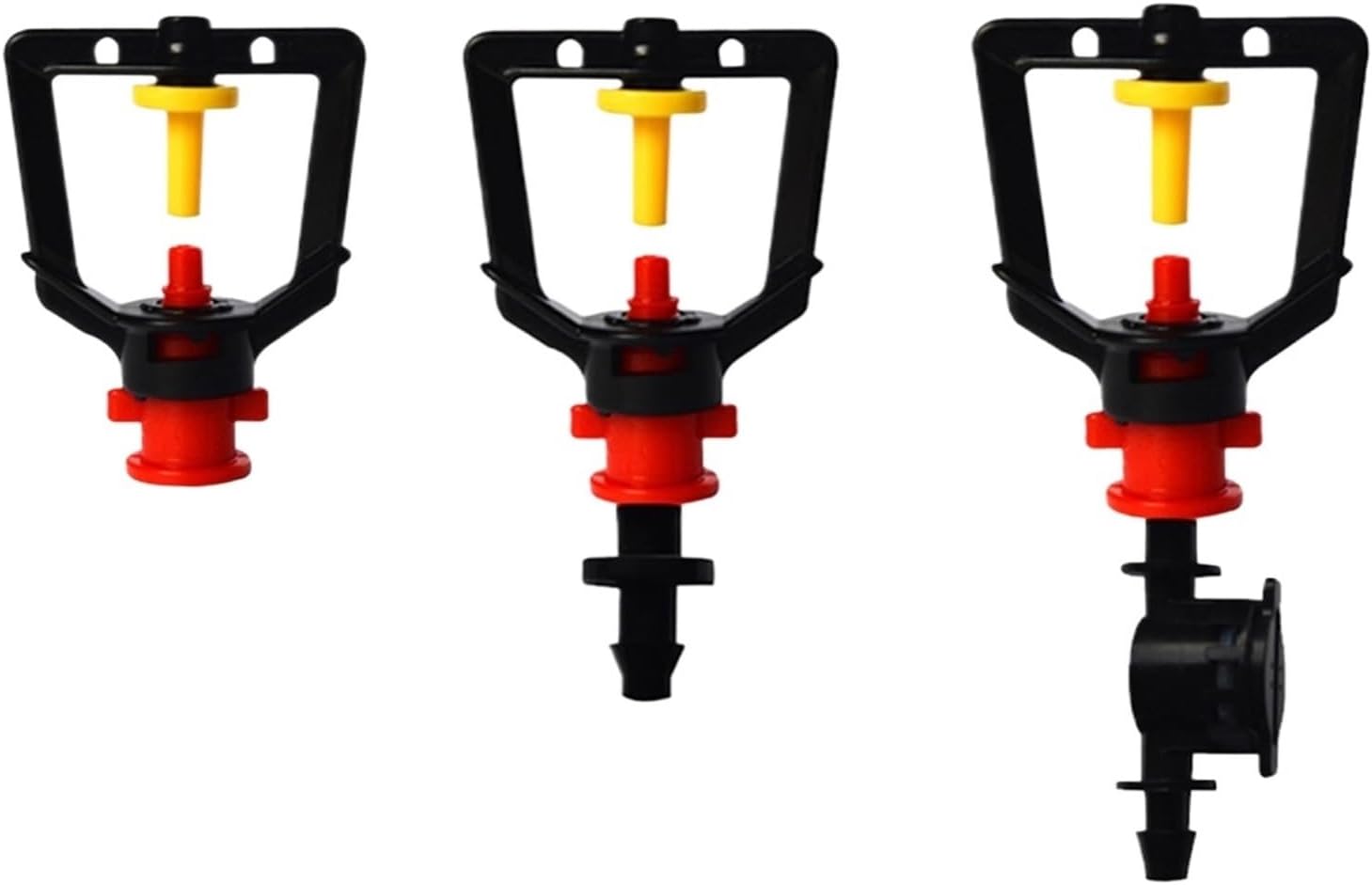 AVIMYA 10Pcs 6mm 360 Refraction Micro Nozzle Greenhouse Drip Irrigation Misting System Hanging Humidifier Sprayer with 4/7mm Barb (Color : 3)