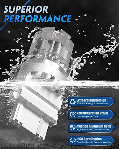 Novsight 2023 Upgrade 3157 Led Bulb, 3157 3156 Turn Signal Bulb, Amber Yellow 300% Extremely Bright 3047 3057 Tail Light Bulbs, 3056 3356 4156 Led Bulbs For Turn Signal Lights, Pack Of 2 #TOP2