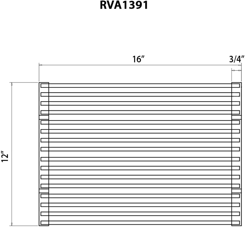 Ruvati Stainless Steel and Silicone Foldable Drying Rack Replacement for RVG2310 Workstation Sink - RVA1391