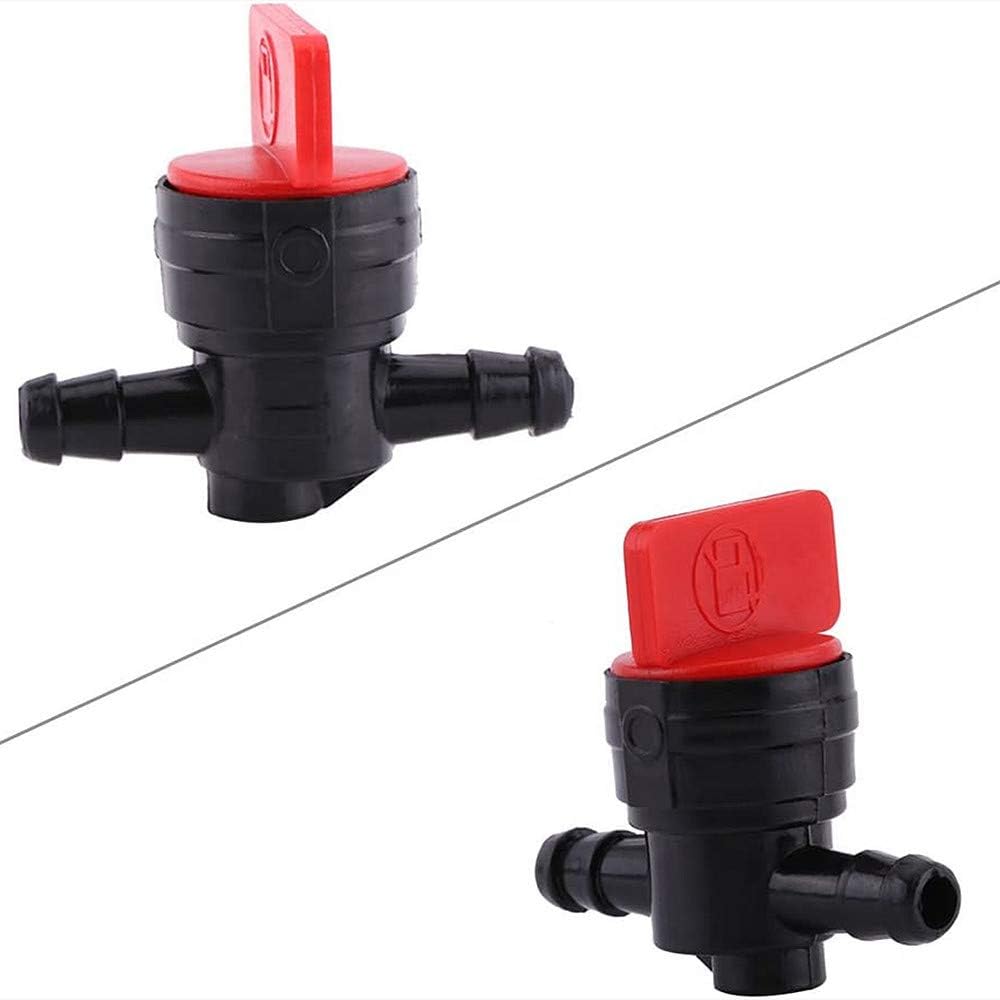 2 Pcs Petcock Fuel Tank Tap 1/4" Inline On/Off Fuel Switch Tap Universal Plastic Motorcycle Fuel Shut Off Valve Gasoline Fuel Shutoff Valves Of Lawn Tractors