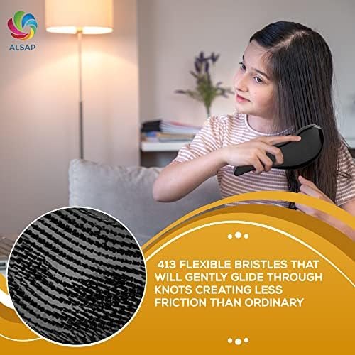 ALSAP Detangle Hair Brush with Combing Tool - The Wet Brush Detangler for Girls - Hairbrushes for Women, Wet Brush Pro Detangler Hair Brush Wet Hair Brush Detangler for Curly, Thick Dry Hair Detangler