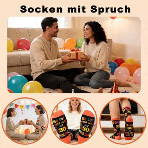 Belillpipi 30 Geburtstag Frauen, Geschenk 30. Geburtstag Frau, Lustige Socken 30. Geburtstag Frau, Socken mit Spruch Geburtstagsgeschenk für Frauen 30