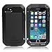 Apple iphone 7 Plus case,Feitenn Water Resistant Armor Tank Aluminum Metal Bumper Gorilla Glass Soft Rubber Military Heavy Duty Shockproof Hard Case For iphone 7 Plus 5.5inch (Black)