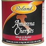Roland Foods Amarena Cherries, Whole and Broken in Syrup, Specialty Improted Food, 6-Pound Can