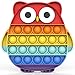 Bdwing Silicone Push Bubble Sensory Pop it Fidget Juguete, Durable Rainbow Sensoria Antiestrés Toy, Anxiety Relief Sensory Toy, Apto para Niños, Familias y Amigos, Búho