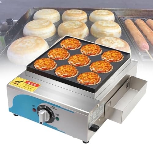 Image of Breakfast Burger Sandwich Maker, Egg Machine With Seasoning Rack, 50-300℃ Temperature Adjustable, For Snack Bar, Roadside Stand, Restaurant