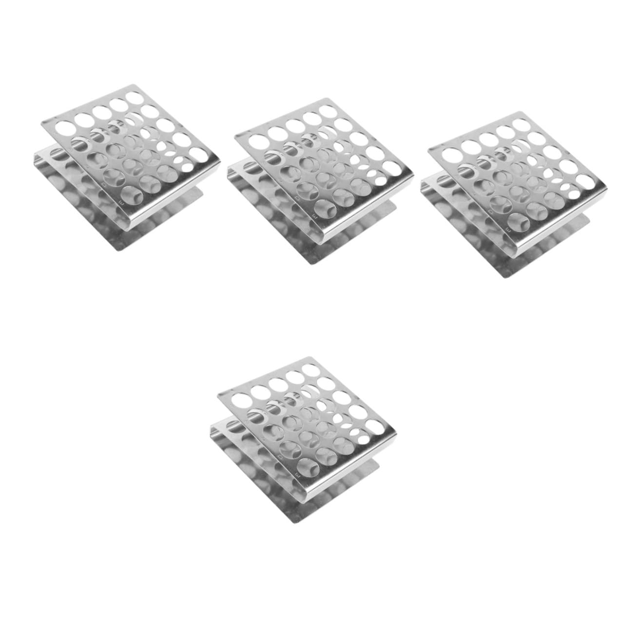 4stücke Stainless Steel Test Tube Rack Z-förmiger Ständer Aus Edelstahl Für Labor Stabil Kompakt Und Praktisch Für Aufbewahrung Von Reagenzgläsern