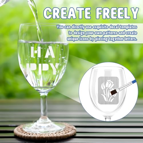 Ätzpaste für Glas, Glas Ätzpaste, Ätzpaste für Gläser, Glass Etching Paste Sie Wunderschöne Kunst in Minuten, DIY Kreationen, Etch Decor, Milchglastüren, Fenster, Kunstwerke und Lampenschirme, 80g