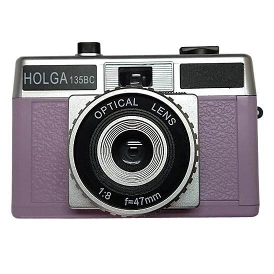 Holga 135BC Lomo Appareil photo 35 mm Violet argenté avec effet d'angle noir
