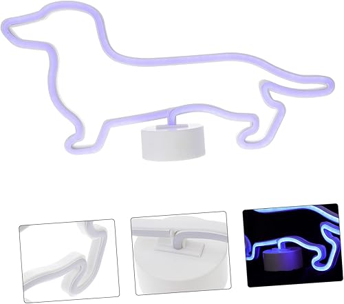 Miniatura 2 de DOITOOL Letrero de neón para perro, lámpara de neón decorativa de noche para cachorro, lámpara de decoración de habitación de perro