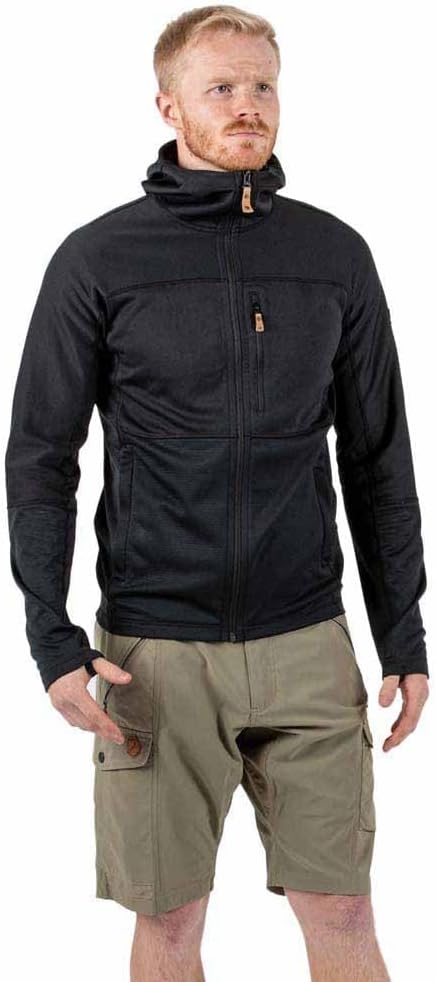 Fjällräven Abisko Men's Trail Full Zip Hooded Fleece - Breathable, Comfortable, Lightweight Fleece Warmth - Hiking, Trekking