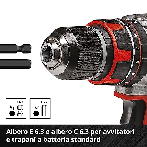 Einhell Xs-Case Zestaw Końcówek i Nasadek, Czerwony/Srebrny, None None