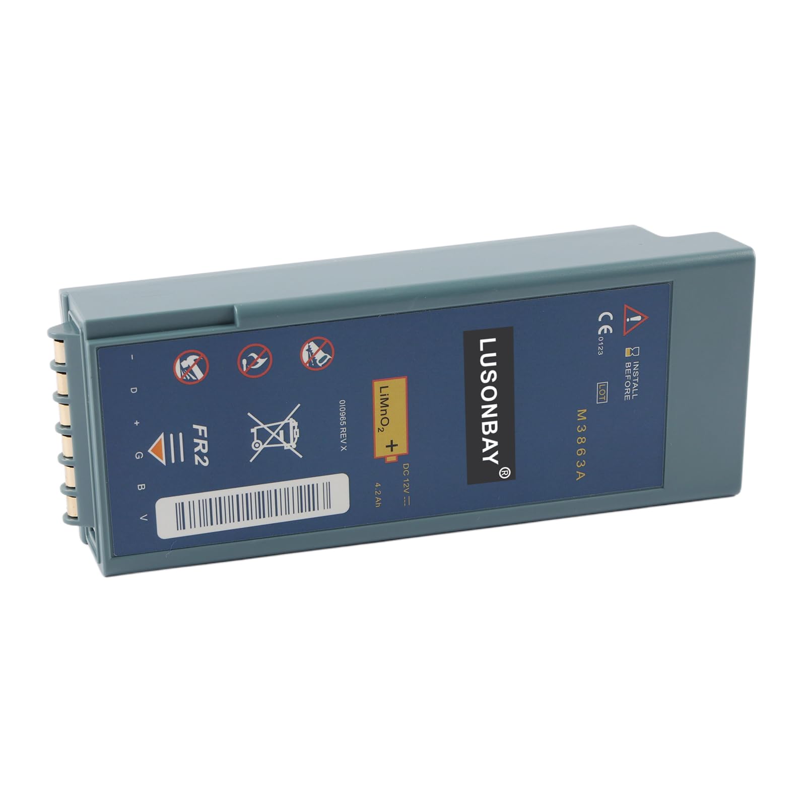 M3-863A Battery Compatible with FR2 AED Defibrillator Battery M3860A M3861A M3840A 12V 4.2Ah 50.4WH