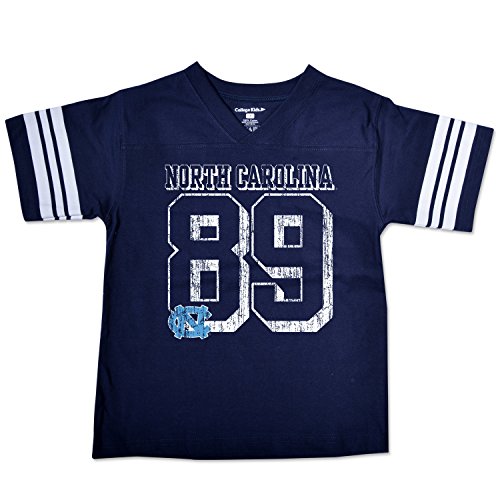 College Kids NCAA North Carolina Tar Heels Youth Football Tee, Size 14-16/Large, Navy