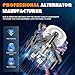 New Alternator Fit for Dodge Avenger 08-13 2.4L, for Dodge Caliber 07-12 2 2.4L, for Jeep Compass/Patriot 07-17 2L 2.4L, for Chrysler 200 11-13 2.4L, for Chrysler Sebring 07-10 2.4L, 115 Amp 12V CW